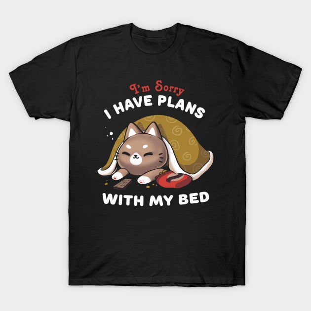I have plans - Lazy Funny Cat - Social Distancing T-Shirt by BlancaVidal